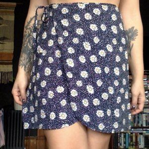 90's Style Floral Wrap Skirt